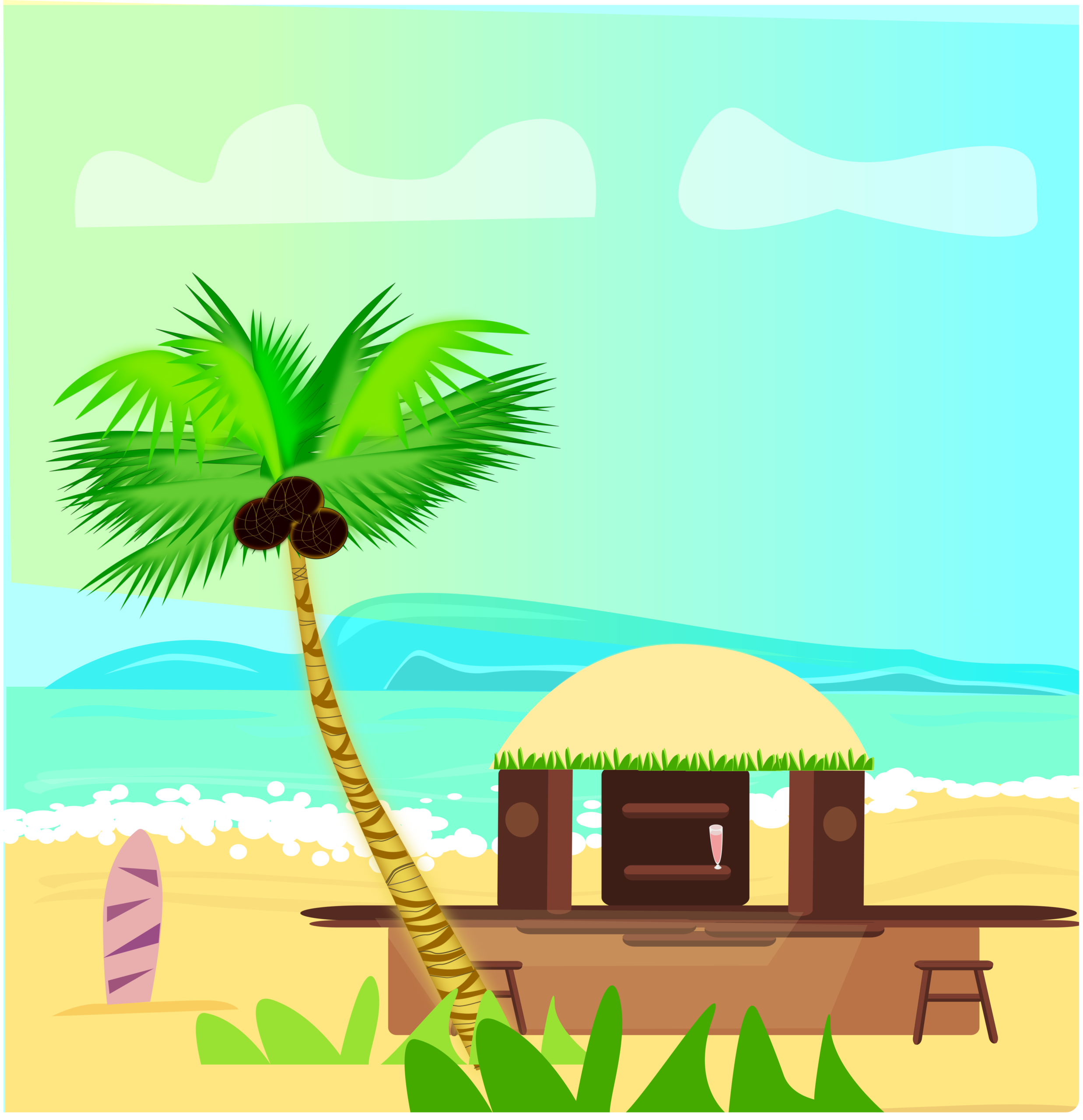 Free Summer Beach Bar Clipart